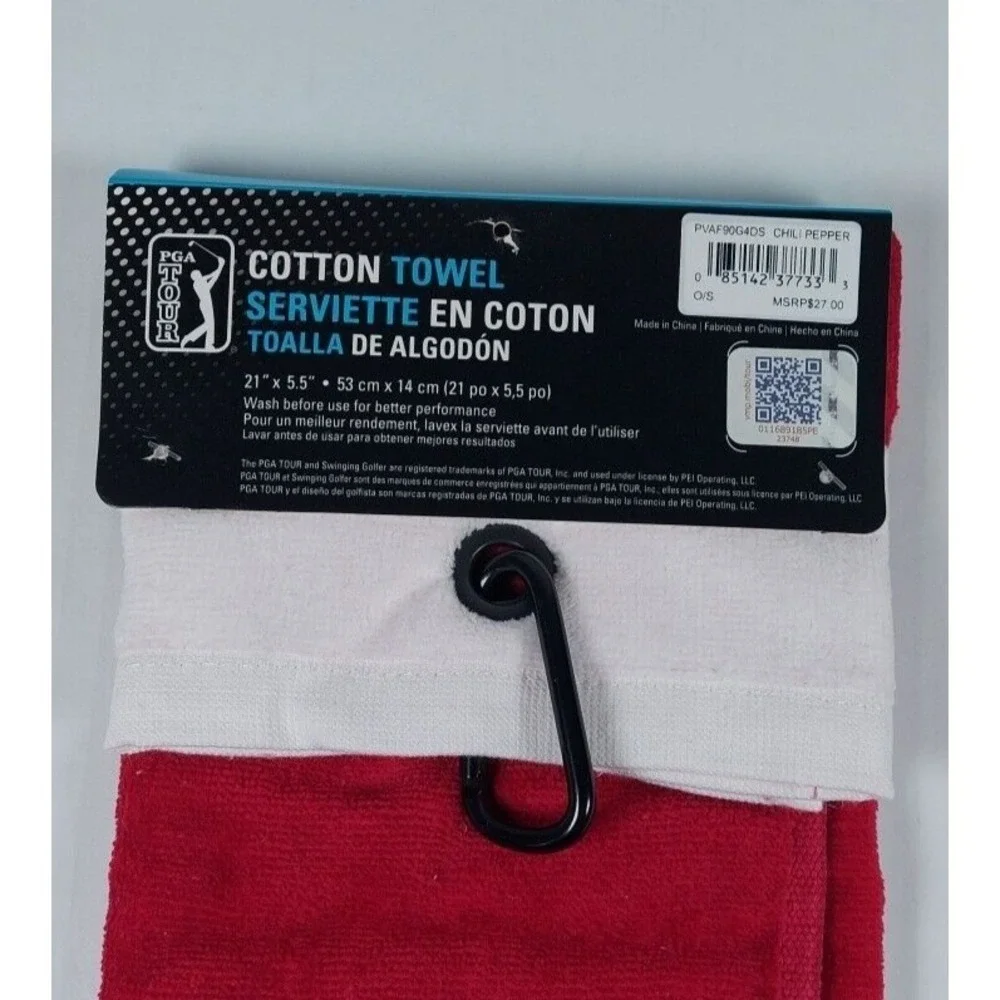 PGA Tour - Golf Tri-Fold Cotton Towel Chili Pepper
